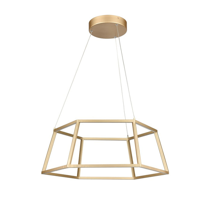 Atlas Lighting Minimalist 21'' Wide LED Chandelier, Gold