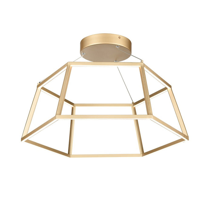 Atlas Lighting Minimalist 21'' Wide LED Chandelier, Gold