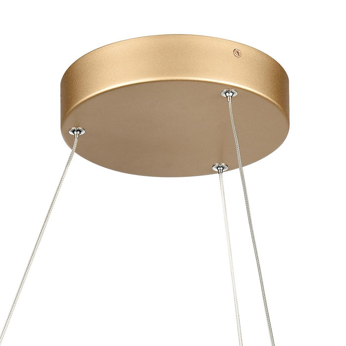 Atlas Lighting Minimalist 21'' Wide LED Chandelier, Gold