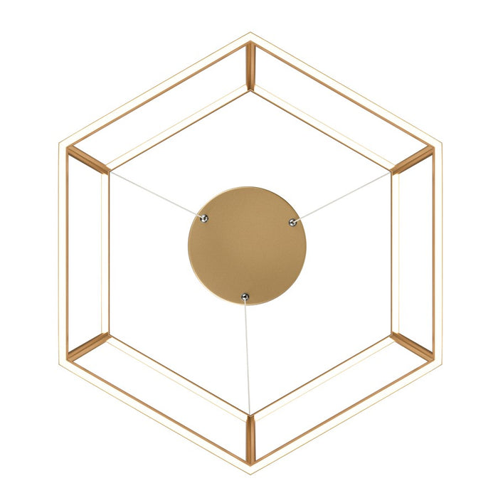 Atlas Lighting Minimalist 21'' Wide LED Chandelier, Gold