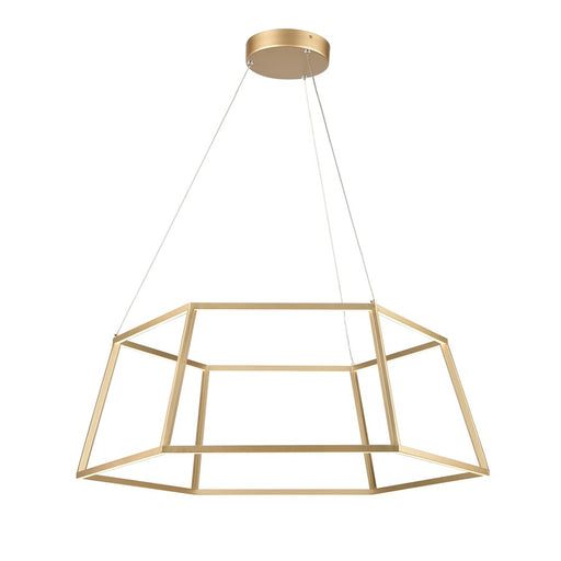 Atlas Lighting Minimalist 23.25'' Wide LED Chandelier, Soft Gold
