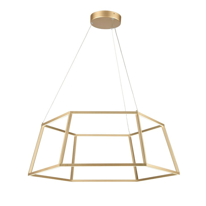 Atlas Lighting Minimalist 23.25'' Wide LED Chandelier, Soft Gold