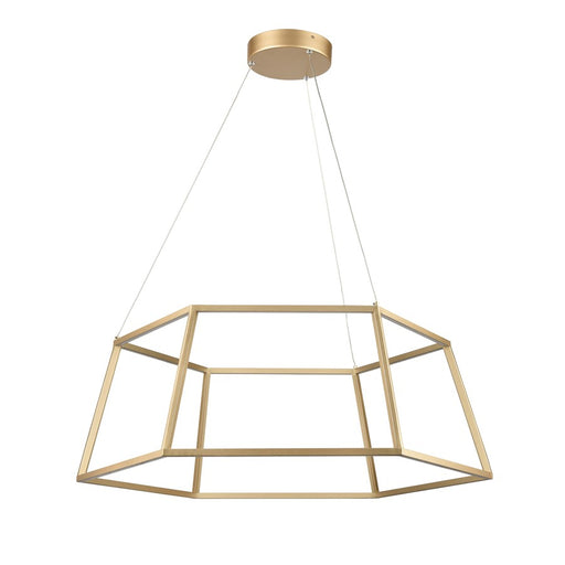 Atlas Lighting Minimalist 23.25'' Wide LED Chandelier, Soft Gold