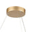 Atlas Lighting Minimalist 23.25'' Wide LED Chandelier, Soft Gold