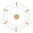 Atlas Lighting Minimalist 23.25'' Wide LED Chandelier, Soft Gold