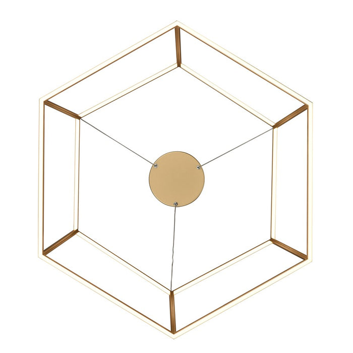 Atlas Lighting Minimalist 23.25'' Wide LED Chandelier, Soft Gold