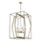 Atlas Lighting Mixed Geometries 32''W 8Lt Chandelier, Silver Leaf