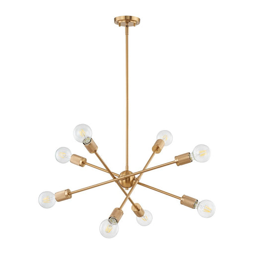 Atlas Lighting Module 22'' Wide 8Lt Chandelier, Burnished Brass
