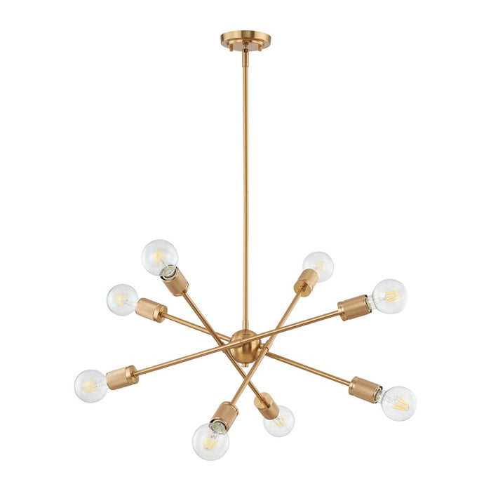 Atlas Lighting Module 22'' Wide 8Lt Chandelier, Burnished Brass