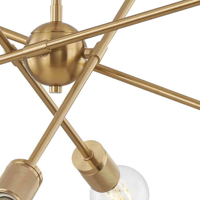 Atlas Lighting Module 22'' Wide 8Lt Chandelier, Burnished Brass