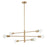 Atlas Lighting Module 34'' Wide 6Lt Chandelier, Burnished Brass
