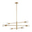 Atlas Lighting Module 34'' Wide 6Lt Chandelier, Burnished Brass