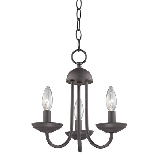Atlas Lighting Montgomery 12''W 3Lt Chandelier, Oil Rubbed Bronze