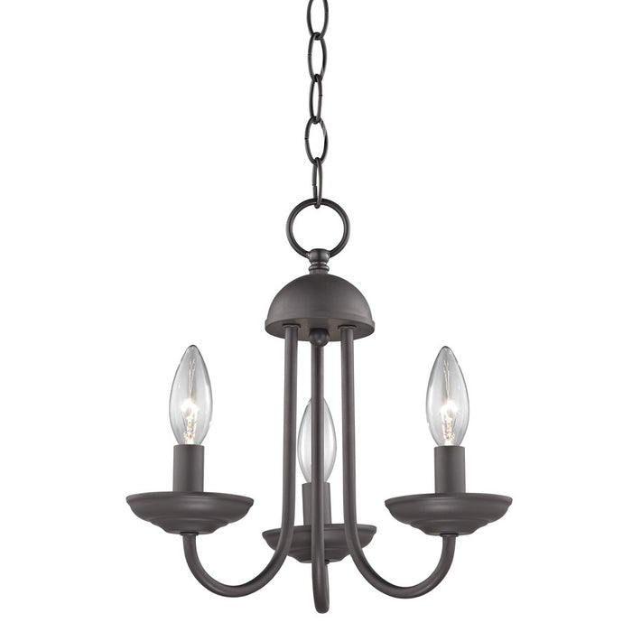 Atlas Lighting Montgomery 12''W 3Lt Chandelier, Oil Rubbed Bronze