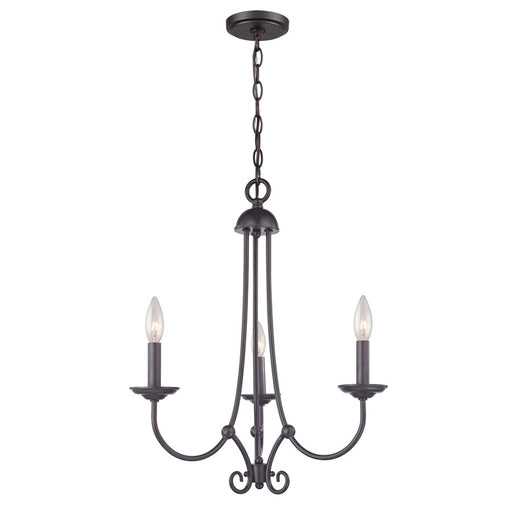 Atlas Lighting Montgomery 20''W 3Lt Chandelier, Oil Rubbed Bronze