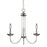 Atlas Lighting Montgomery 20'' Wide 3Lt Chandelier, Brushed Nickel