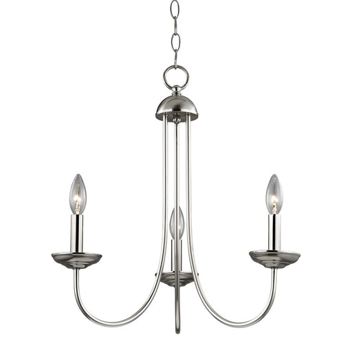 Atlas Lighting Montgomery 20'' Wide 3Lt Chandelier, Brushed Nickel