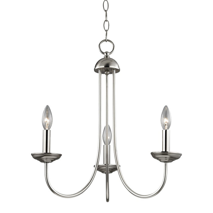Atlas Lighting Montgomery 20'' Wide 3Lt Chandelier, Brushed Nickel