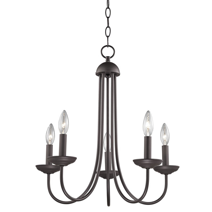 Atlas Lighting Montgomery 5Lt Chandelier, Oil Rubbed Bronze