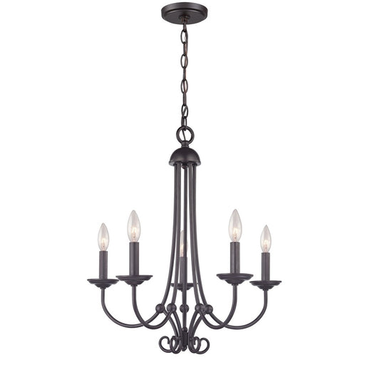 Atlas Lighting Montgomery 20''W 5Lt Chandelier, Oil Rubbed Bronze
