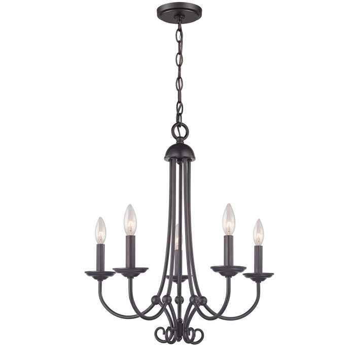 Atlas Lighting Montgomery 20''W 5Lt Chandelier, Oil Rubbed Bronze