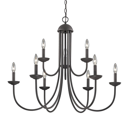 Atlas Lighting Montgomery 29''W 9Lt Chandelier, Oil Rubbed Bronze