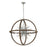 Atlas Lighting Morning Star 19.5'' Wide 6Lt Chandelier, Fir/Chrome