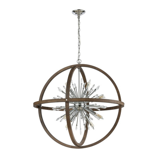Atlas Lighting Morning Star 19.5'' Wide 6Lt Chandelier, Fir/Chrome