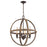 Atlas Lighting Natural Rope 24'' Wide 4Lt Chandelier, Bronze