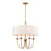 Atlas Lighting Neville 23''W 5Lt Chandelier, Natural Brass/White