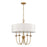 Atlas Lighting Neville 23''W 5Lt Chandelier, Natural Brass/White