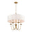Atlas Lighting Neville 23''W 5Lt Chandelier, Natural Brass/White