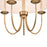 Atlas Lighting Neville 23''W 5Lt Chandelier, Natural Brass/White