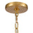 Atlas Lighting Neville 23''W 5Lt Chandelier, Natural Brass/White