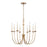 Atlas Lighting Neville 28'' Wide 8Lt Chandelier, Natural Brass
