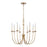 Atlas Lighting Neville 28'' Wide 8Lt Chandelier, Natural Brass