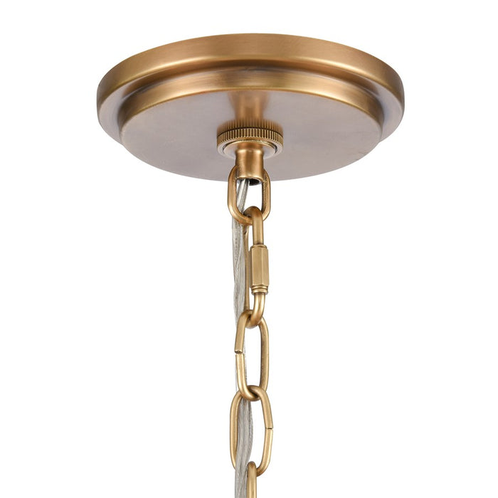 Atlas Lighting Neville 28'' Wide 8Lt Chandelier, Natural Brass