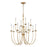 Atlas Lighting Neville 34'' Wide 12Lt Chandelier, Natural Brass