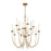 Atlas Lighting Neville 34'' Wide 12Lt Chandelier, Natural Brass