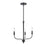 Atlas Lighting Newland 17'' Wide 3Lt Chandelier, Matte Black