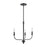Atlas Lighting Newland 17'' Wide 3Lt Chandelier, Matte Black