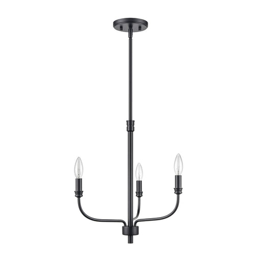 Atlas Lighting Newland 17'' Wide 3Lt Chandelier, Matte Black