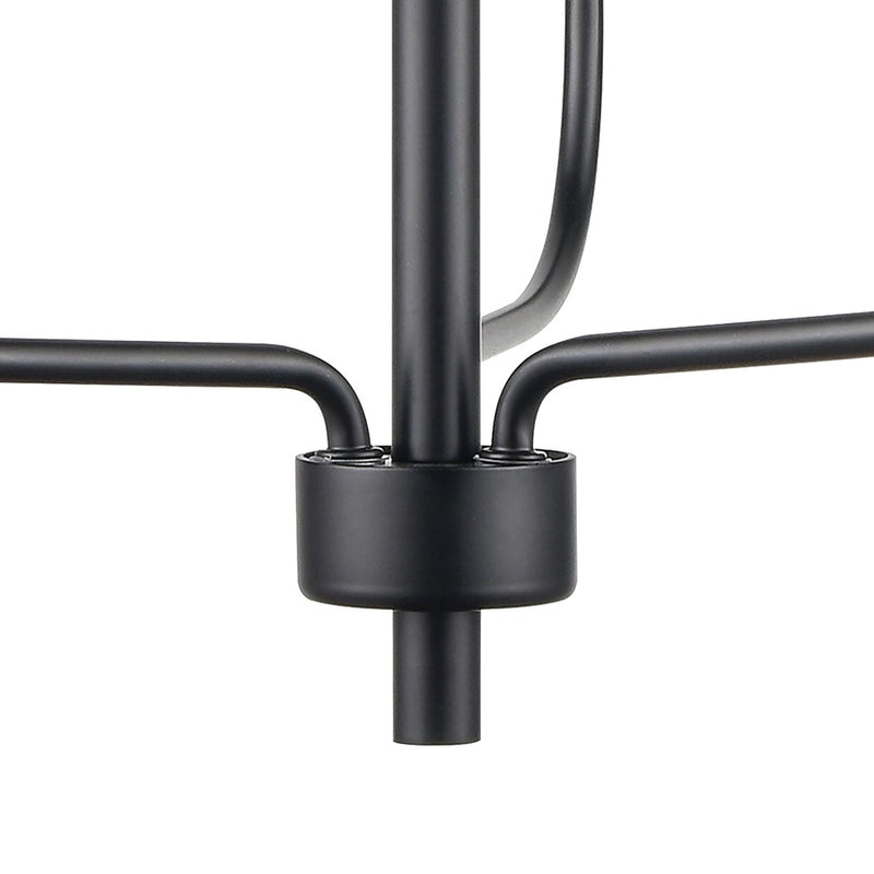 Atlas Lighting Newland 17in 3-Light Chandelier | Transitional Matte Black Metal | Dining Room & Living Room | 17 x 17 x 17 in | Model CL11271-BK