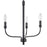 Atlas Lighting Newland 17'' Wide 3Lt Chandelier, Matte Black