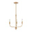 Atlas Lighting Newland 17'' Wide 3Lt Chandelier, Satin Brass