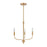 Atlas Lighting Newland 17'' Wide 3Lt Chandelier, Satin Brass
