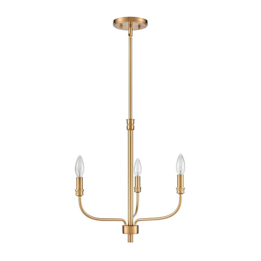Atlas Lighting Newland 17'' Wide 3Lt Chandelier, Satin Brass