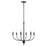 Atlas Lighting Newland 21'' Wide 6Lt Chandelier, Matte Black
