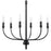 Atlas Lighting Newland 21'' Wide 6Lt Chandelier, Matte Black