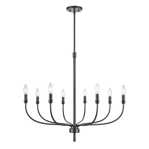 Atlas Lighting Newland 34'' Wide 8Lt Chandelier, Matte Black